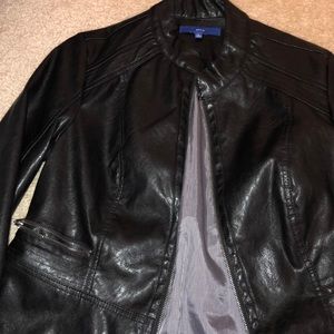 Faux Black Leather Jacket